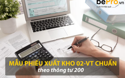 Mẫu phiếu xuất kho 02-VT chuẩn theo thông tư 200