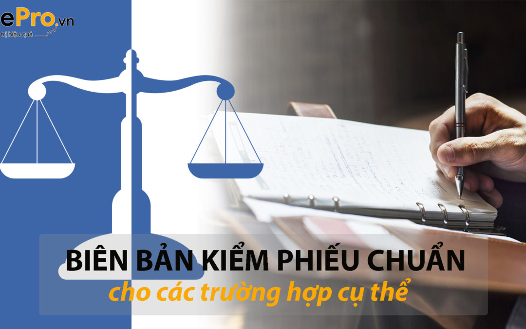 Biên bản kiểm phiếu chuẩn cho các trường hợp cụ thể